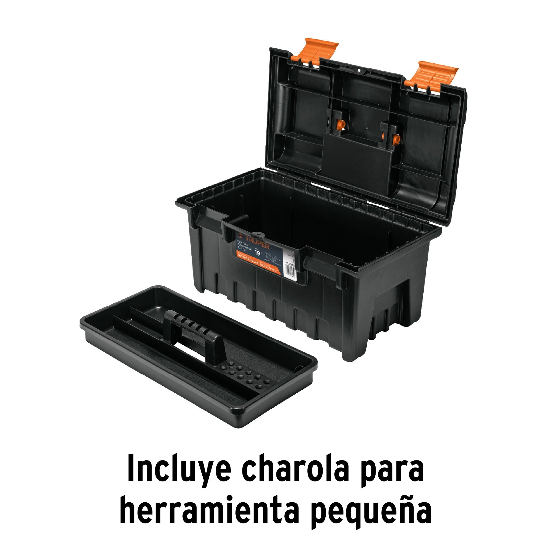 Caja para herramienta de 19" sin compartimentos.