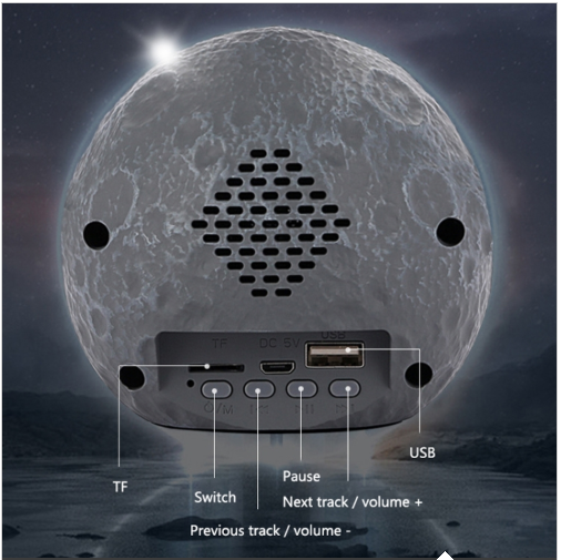 Astronauta suspendido Altavoz Bluetooth RGB Luz Subwoofer