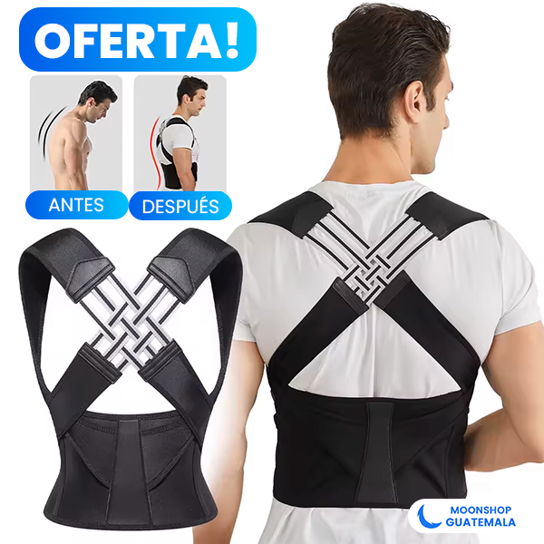 Corrector de Postura Ajustable con Soporte, Alivio del dolor